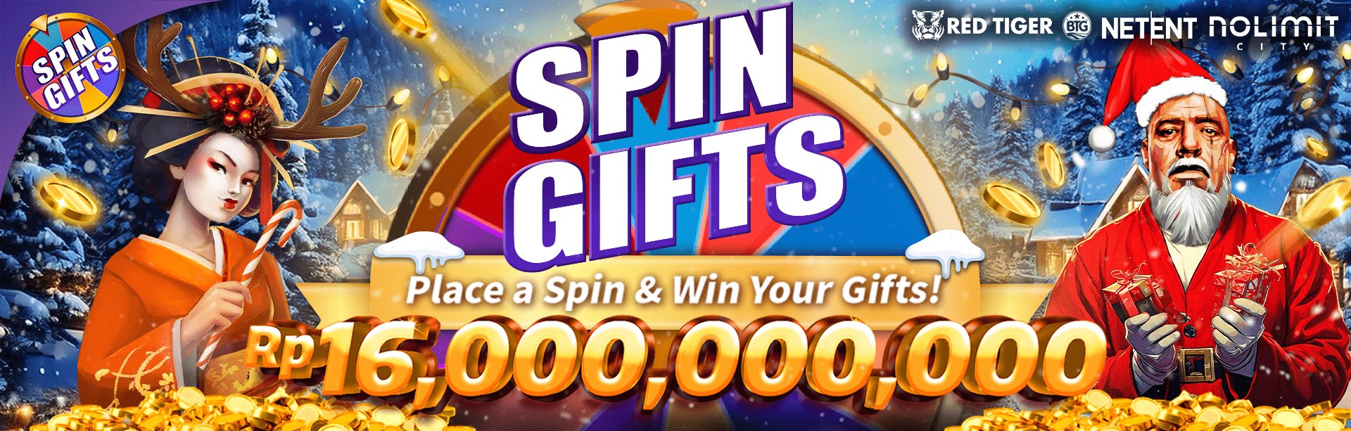 NLC, NE, RT,  BTG - Spin Gifts Promotion Dec!